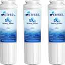 UKF8001 Water Filter Replacement for Kitchenaid, Whirlpool EDR4RXD1, Fiter 4, Fit Kitchen aid Refrigerator Krfc300ess01 wrx735sdhz00 wrx735sdhz01 UKF8001AXX-200, HDX FMM-2, 3 Filter SETFEEL