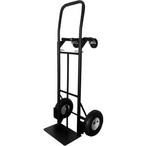 Olympia Tools 800 Lb Steel Convertible Hand Truck with 10" Pneumatic Wheels for Home and Office Use