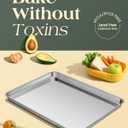 Baking Sheet Set of 2, Commercial Grade Stainless Steel Cookie Sheets for Baking, 18 x 13 Inch Thicker Large Baking Pans Oven Tray, Warp Resistant Nonstick Half Sheet Pan, Nontoxic & Heavy Duty