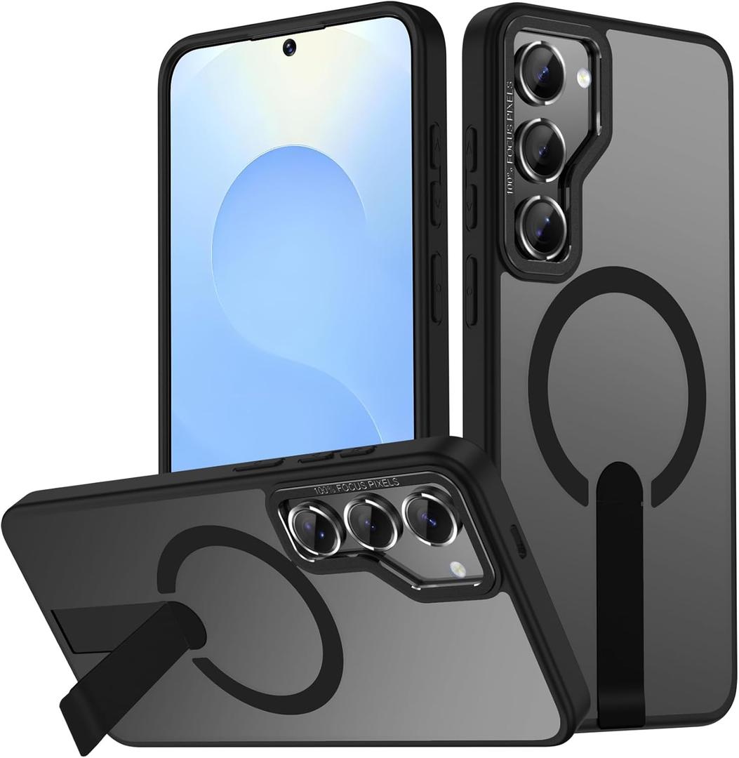 for Samsung Galaxy S23+ Plus Case, [Compatible with Magsafe ] S23 Plus Magnetic Case Built-in Invisible Stand [Military-Grade Protection] Shockproof Phone Case for Galaxy S23Plus (Black)