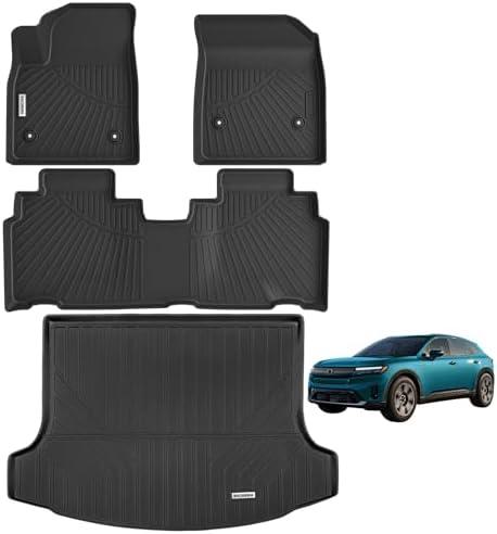 BACHENG TPE Floor Mats for 2024 Honda Prologue and 2024 Chevy Chevrolet Blazer EV Car Accessories 2 Rows Black Durable and Well Fitting Car Mats Rug Accessories for Vehicle Protection BACHENG TPE Floor Mats for 2024 Honda Prologue and 2024 Chevy Chevrolet Blazer EV Car Accessories 2 Rows Black Durable and Well Fitting Car Mats Rug Accessories for Vehicle Protection