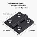 SYINE Heavy-Duty Butt Hinge Zinc Alloy Door Hinge Closet Hinge for Closet Cabinet Door,Set of 2,Black,2.4'' x 2.4''
