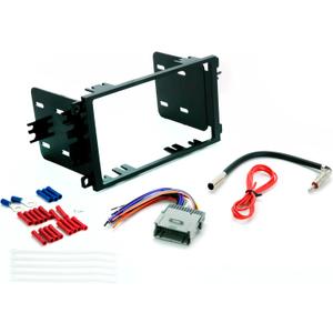 Scosche ICGM8BN Double DIN Radio Installation Dash Kit Compatible with Select 2000-2012 General Motors Vehicles - Complete Basic Aftermarket Car Stereo Install Kit - See Fit Guide Image for Vehicles