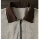SOLY HUX Men's Bomber Jacket Zip Up Long Sleeve Collared Lightweight Spring Fall Casual Jackets Outerwear Grey Large