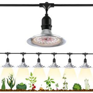 Espird Outdoor Grow Light, 6-Light Greenhouse String Grow Light, Waterproof Plant Growing Lamps, UL Certified LED Grow Lights for Greenhouse Garden, 21.3FT Full Spectrum Light for Veg Seedling Flower