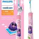 Philips Sonicare for Kids 3+ Bluetooth Connected Rechargeable Electric Power Toothbrush, Interactive for Better Brushing, Pink, HX6351/41 (1 Count (Pack of 1))