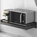 Stainless Steel Adjustable Wall Rack, Household Grade Wall Rack, high Load Bearing countertop, Stationary kit, Multifunctional Storage Rack (16-23.6 Black)