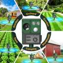 2026 Upgraded Solar Animal Repellent, Cat Repellent Outdoor, Squirrel Repellent, Deer Repellent Devices, Ultrasonic Pest Repeller Dog, Raccoon, Skunk, Rabbit, Rodent, Waterproof, Motion Detection