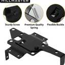 HILLMASTER Heavy Duty Self-Locking Gate Latch for Wooden Fence, Post Mount Automatic Gate Lock Gravity Door Latch Hardware for Secure Pool, Outdoor Garden, Metal Gates Vinyl Fence, Black Finish