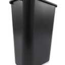Rubbermaid Commercial Products Deskside Wastebasket/Trash Can, 10.25-Gallon/41-Quart, Black, Plastic, Garbage Can for Home/Office, Fits Under Desk/Sink/Cabinet, Pack of 12