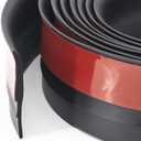 Weather Stripping Seal, Cuttable Door Draft Stopper, Strong Adhesive Door Sweep Draft Stopper of Door for Exterior/Interior Doors Gap, Side, Glass Shower Door, Sliding Door, 98 Length(Black)