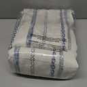 Boho Linen Curtains 2 Panels Set, Farmhouse Semi Privacy Curtains for Living Room, 90 Inches Long Rustic Country Drapes Added Blue Bohemian Line Printed for Home Decor, W52 X L90,Navy Blue