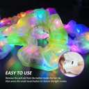 10Pcs Light Up Scrunchies Party Favor, Gifts for Mother Girls, LED Scrunchy Hair Ties for Women Hair 80s, Glow in the Dark Party Supplies Festival Rave Accessories for Neon Glow Party