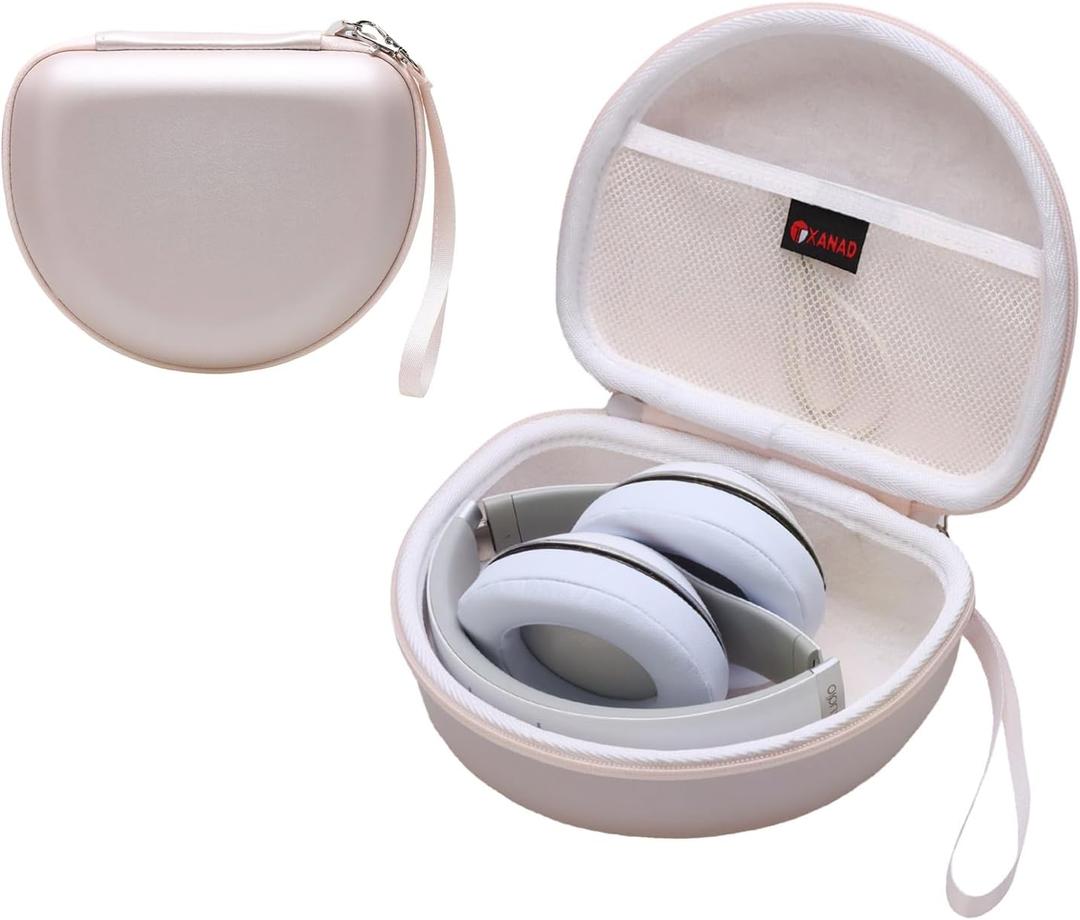 Headphone Case Compatible with Beats Studio Pro/Solo 4 / Studio 3 / Solo 3 / Picun B8 / BERIBES/JLab JBuds Lux ANC Wireless Bluetooth Noise Cancelling Headphones (Pearl White)
