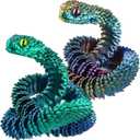 24-inch 3D Printed Snake, 2 Packs Flexible 3D Printed Animal Snake Stuff Decorative for Kids Home Decor Gifts for Valentine's Day Easter