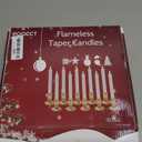 LED Flameless Window Candles with Remote Timer 10 PCS Battery Operated Flickering Taper Candle Lights with Removable Gold Candle Holders Best Gift for Xmas Wedding Home Dinner Decor