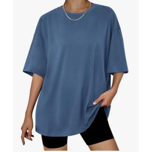 Trendy Queen Womens Oversized Summer T Shirts Fashion Workout Plus Size Tops Short Sleeve Beach Vacation Gym Clothes 2025
