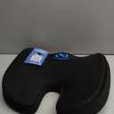 Everlasting Comfort Doctor Recommended Memory Foam Seat Cushion for Office Chairs & Car - Ergonomic Office Desk Accessories - Cushions for Tailbone Pain Relief, Sciatica (Black, Large)