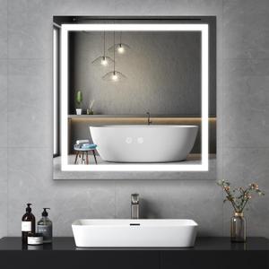LED Bathroom Mirror, Vanity Mirror with Light for Wall 28"L x 28"W