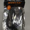 KUNCAN PC Computer Power Cord - 12Ft C13 Power Supply Cord, Straight Plug NEMA 5-15P to IEC C13, SVT 18AWG/3C, 125V 10A, Universal 3 Prong Monitor AC Power Cable for Power Brick Network Switch