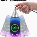 100W Magnetic Fast Charging Cable, USB C to USB C Cable(2 Pack,5/6.6FT), 480Mbps Data Transfer, for MacBook Pro/Air, iPhone 16 15 Pro Max, iPad, Galaxy S22 Ultra, Pixel