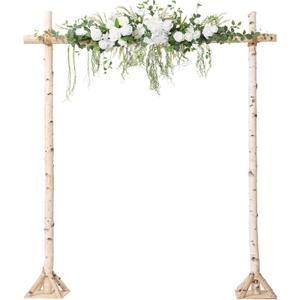 Ling's moment Wedding Arch Flowers - 6.5FT Floral Garland for Ceremony Arbor Backdrop Decoration - Artificial Rose Floral Swag for Sweetheart Table Birthday Party, Baby Shower, Lily White
