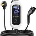 EV Charger Level 2, 40 Amp Portable EV Charger for All SAE J1772 EVs, 25ft Cable, 9.6KW EV Car Charging Station with App Control, Electric Vehicle Chargers(240V, NEMA14-50 Plug)