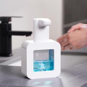 Automatic Foaming Soap Dispenser, 400ml Refillable Hand Soap Dispenser for Bathroom Touchless Foaming Hand Sanitizer Electric Foam Soap Dispenser Pump Rechargeable with Sensor for Kitchen(white)