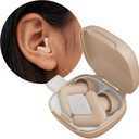 Alpine Silence Earplugs for Sleep, Focus & Travel - V-Shape Snug Fit & Soft Oval Tips  4 Sizes XS/S/M/L - Comfortable, Reusable Hearing Protection - SNR 22dB & NRR 16 Noise Reduction  Beige