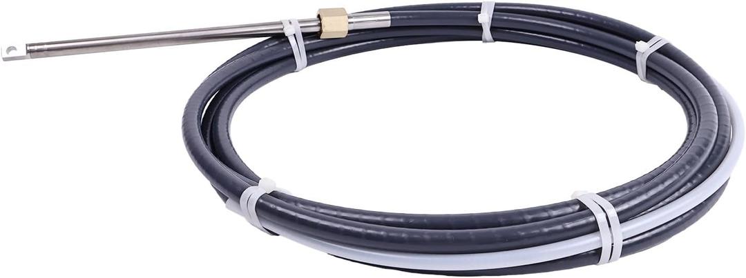 SSC6220 Safe-T QC 20ft Rotary Mechanical Steering Cable Compatible with Teleflex Marine helm and bezel kits SH5094-1P/SB27484P, SH5150P/SB27150P (NFB 3.0) and SH4910P/SB27150P (NFB 4.2)