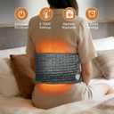 Electric Heating pad with 6 Heat Settings, Auto Shut Off, Dry Electric Heating for Back Neck Knee Arms Legs Shoulder Heat Pads for Christmas Birthday Father Mother's Day (23.8"X11.8", Gray Green)