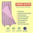 Wildkin Kids Original Nap Mat Cozy Kids Sleep Mat with Pillow, ideal for School & Travel (Pink, L)