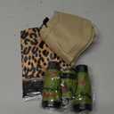  3 Pcs Women Safari Costume Sun Bucket Hat Leopard Scarf Binocular Zoo Keeper Outfit Accessories for Halloween Cosplay