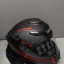 Pyzstohx Full Face Motorcycle Helmets with Bluetooth DOT (Black Red, XL)