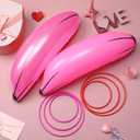 Leitee 16 Pcs Inflatable Banana Ring Toss Party Favor for Women Include 4 Pack Inflatable Banana with 12 Pcs Plastic Toss Rings Niqht for Adults Swimming Pool Decorations