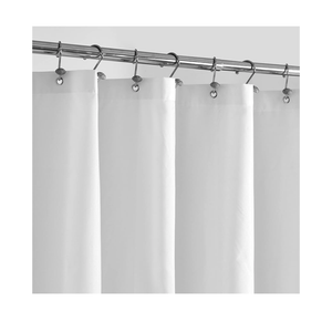 ALYVIA SPRING Stall Fabric Shower Curtain Liner Waterproof - 54" x 78", Soft & Lightweight Long Stall Size Shower Curtain with Magnets, Machine Washable - 54x78, White