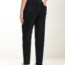 FABRACK Women's Maternity Jeans Mid-Rise Stretchy Boyfriend Jeans Pregnancy Denim Pants with Pockets (Black, XL)