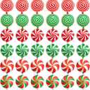 36Pcs Christmas Candy Foil Balloons 18 Inch Round Lollipop Sweet Candy Balloons Aluminum Mylar Helium Party Balloons for Birthday Xmas Wedding Carnival Festival Holiday Party Decorations Supplies