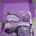 11 Pcs Hairbrush Set, Detangle Hair Brush And Spray Bottle, 3 Pieces Smooth Hairbrush For Toddlers, Suitable For Wet and Dry Hairstyles, Suitable For Adults And Children. (Purple)