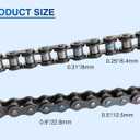 420 Motorcycle Chain - 420 Standard Roller Chain 132 Link + Chain Breaker Fits for 50 70 90 110cc 125cc Pit Dirt Bike ATV Quad Go Kart Scooter Mini Bike Parts with 10 Free Master Links
