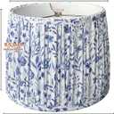 Drum Pleated Lamp Shade, 12" Top x 14" Bottom x 9.5" High Blue Print
