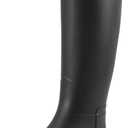 Hunter Women's Refined Tall Rain Boot (7, Black)