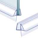 Frienda 4 Pcs Shower Door Bottom Seal 3/16" x 36'' Clear PVC Glass Door Sweep Shower Frameless Seal Strip for Replacement Stopping Leaks and Creating Water Barrier