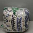 Dinjoy Navy Boho Comforter Set Queen Size,7 Pieces Bed in a Bag Queen Dark Blue Aztec Bedding with Sheets Bohemian Geometric Striped Complete Set for Fall Winter 90"x90"