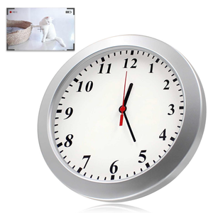 HKFUG 1080P HD Mini Camera Wall Clock Cameras with Motion Detection Indoor Security Hidden Cam Pet Camera for Home/Office, No WiFi