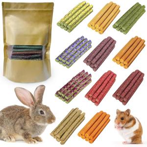 2 x Rabbit Treats Rabbit Toys for Teeth Health, Natural Rabbit Enrichment Toys for Boredom & Stress Relief, Keep Busy Toys for Guinea Pig Chinchilla Hamster Rat Gerbil Degu (29Pcs 11 Flavors)