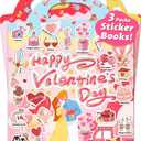 Walenced Reusable Sticker Book for Toddlers, Stickers for Kids, Toddler Sticker Book, Toddler Craft Activities, Toddler Travel Toys Boy Girl Birthday Gifts - Valentines