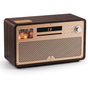 VTS01 HiFi Vacuum Tube Speaker Amplifier with ECC82 Tubes  CD/FM/BT/USB/RCA/Optical/Coaxial Inputs | Custom Sound Tuning & Remote Control