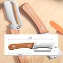 2 x Multifunctional Vegetable Peeler,Zero Flex Peeler with Wooden Handle and Bottle Opener,Stainless Steel Kitchen Tool Suitable for All Kinds Of Vegetables and Fruits(2 PCS)