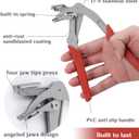 Car Clip Pliers, Panel Clip Removal Pliers,Professional Plastic Fastener Removal Tool for Auto Door Panels,Comfort Grip Handle,Damage-Free Disassembly